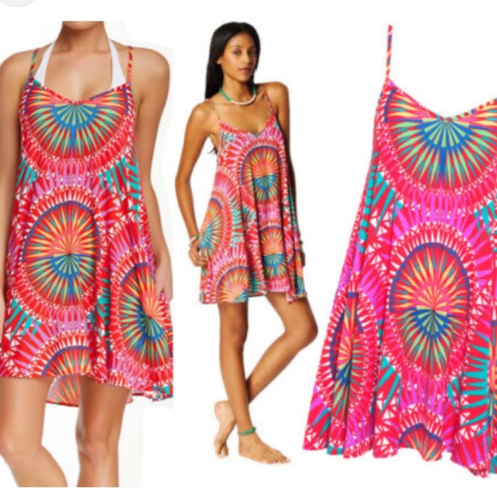 Mara Hoffman Strappy Swing Dress in Supernova Red